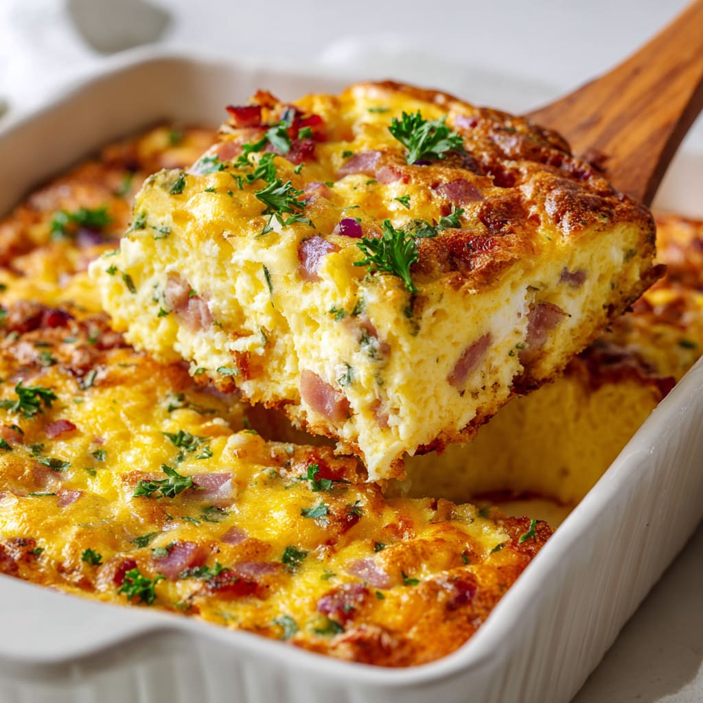 Ham, Egg, and Cheese Break Casserole