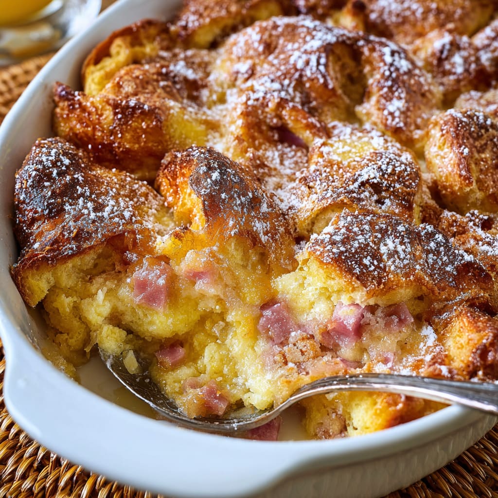 Ham and Cheese Croissant Break Casserole