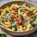 Healthy Garlic Parmesan Chicken Pasta Recipe