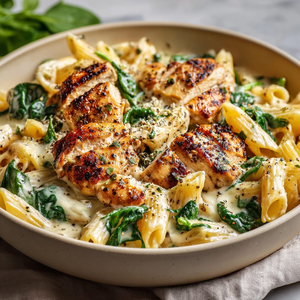 Healthy Garlic Parmesan Chicken Pasta Recipe