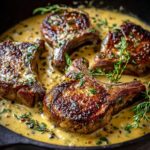 Juicy Garlic Herb Lamb Chops with Creamy Dijon Sauce