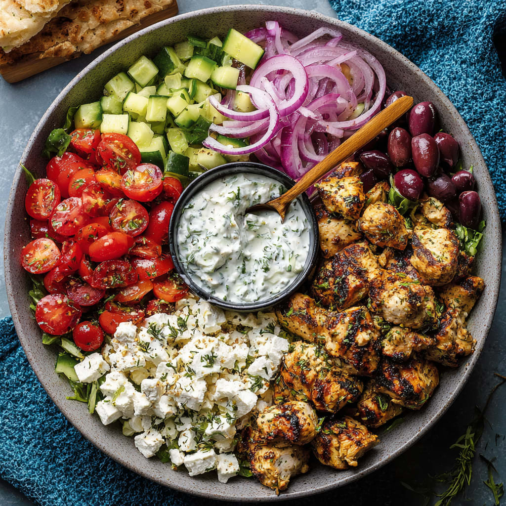Low-Carb Greek Chicken Bowls