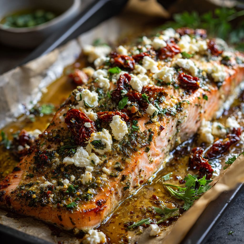Mediterranean Salmon Bake