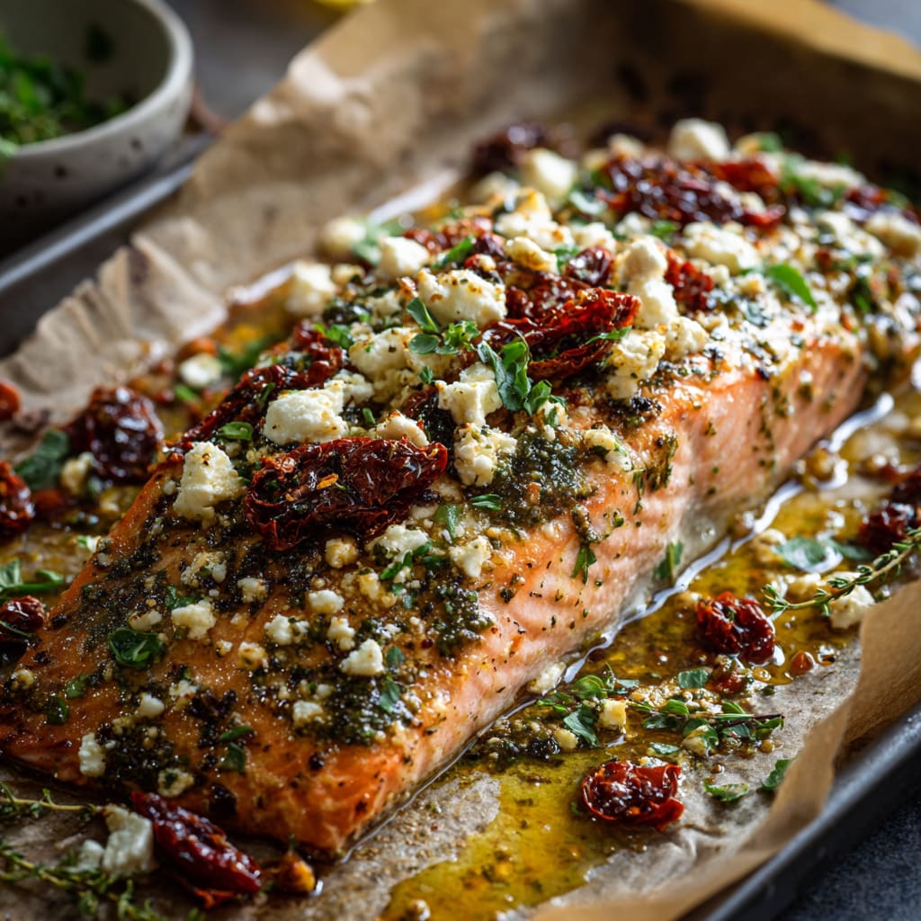 Mediterranean Salmon Bake