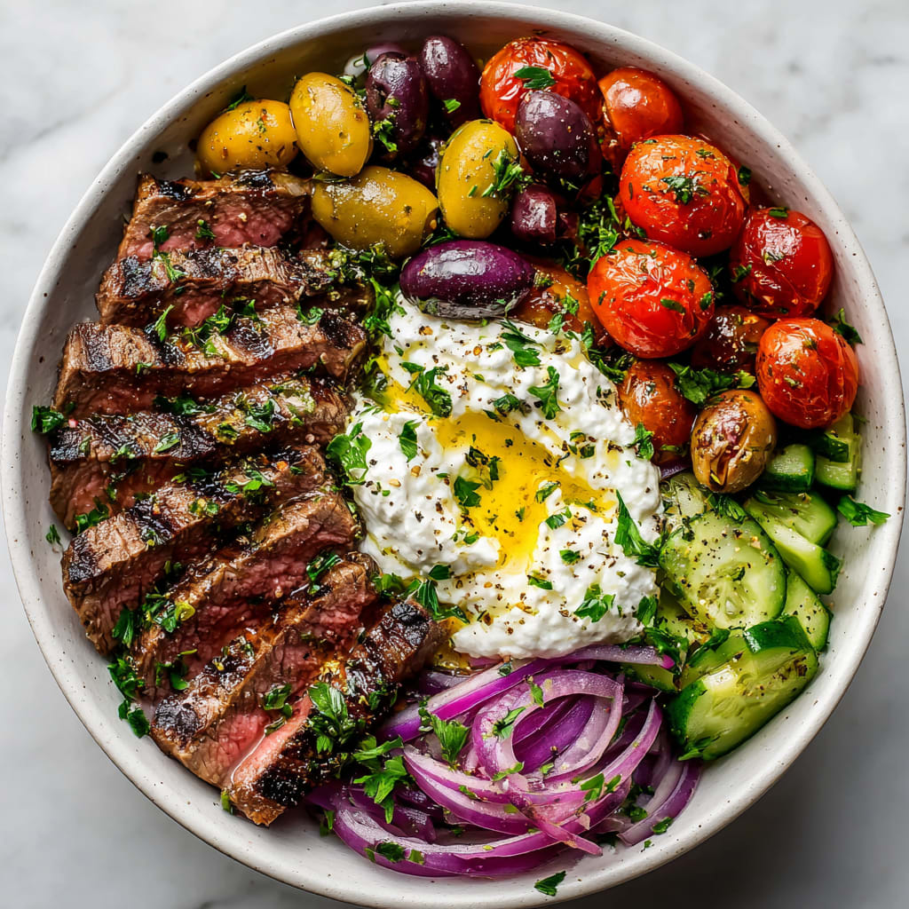 Mediterranean Steak Bowl Recipe