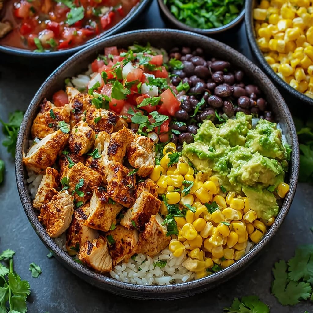 One Pan Chicken Burrito Bowl
