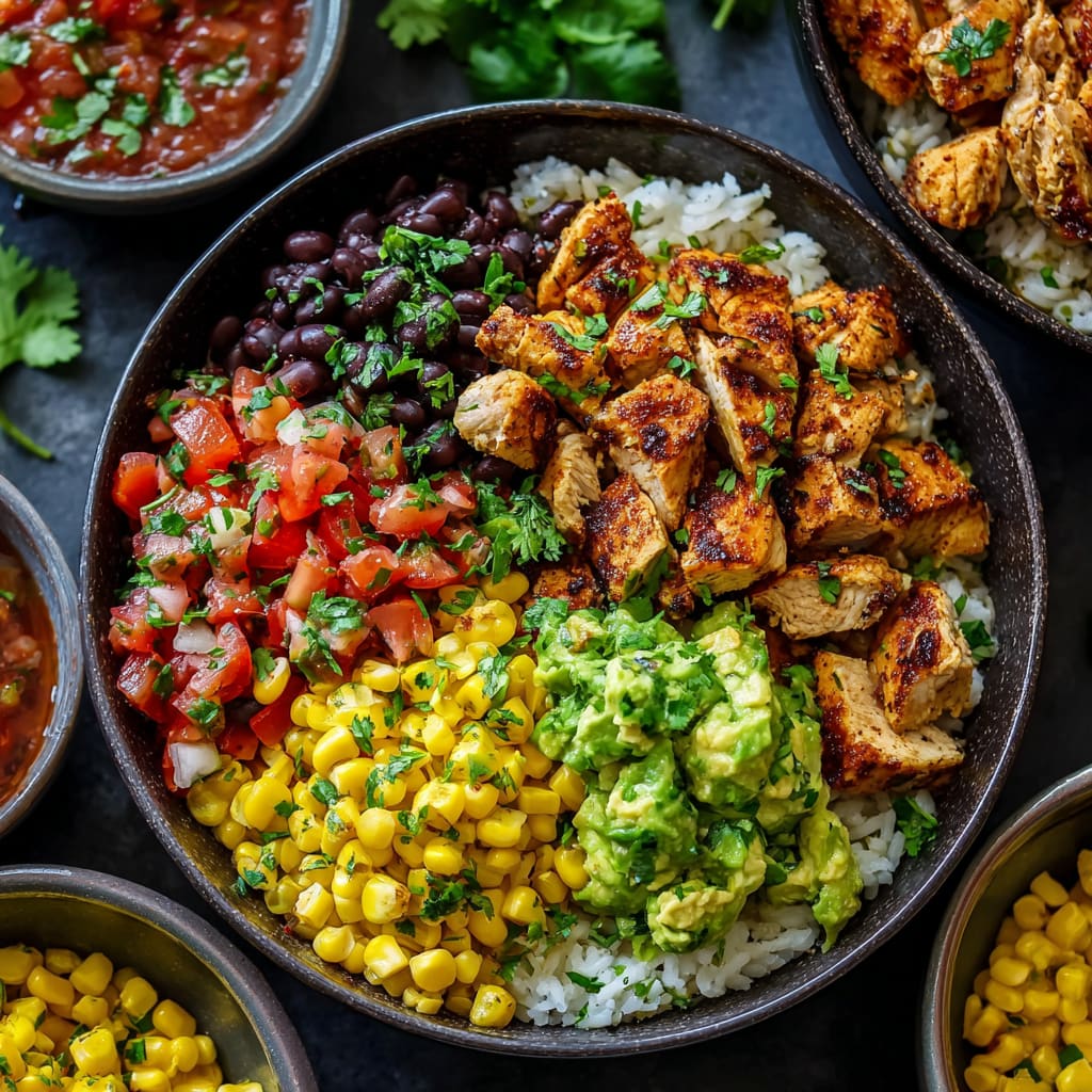 One Pan Chicken Burrito Bowl