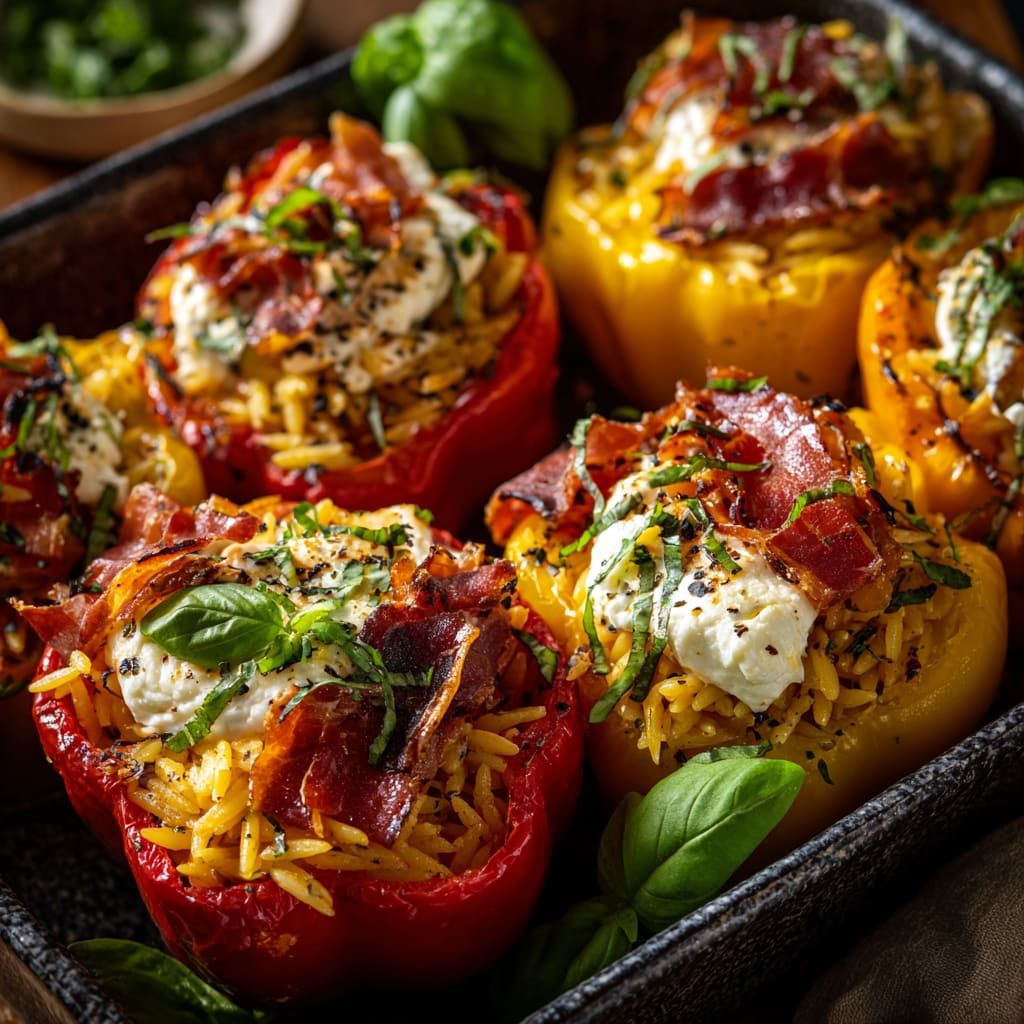Orzo-Stuffed Peppers