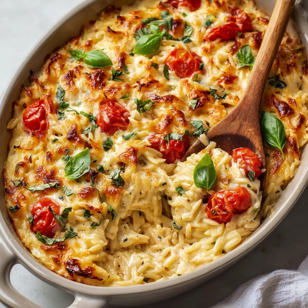 Orzo Tuscan Chicken Bake