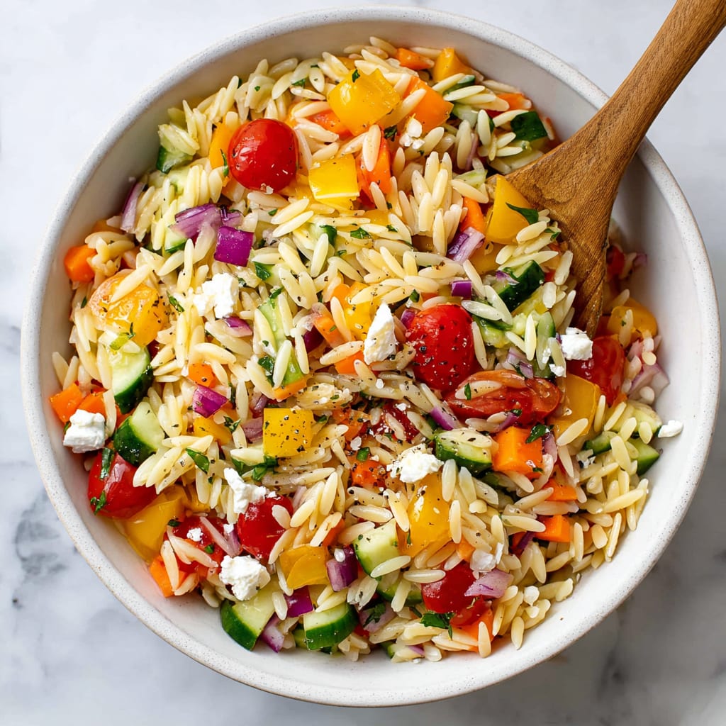 Rainbow Orzo Salad