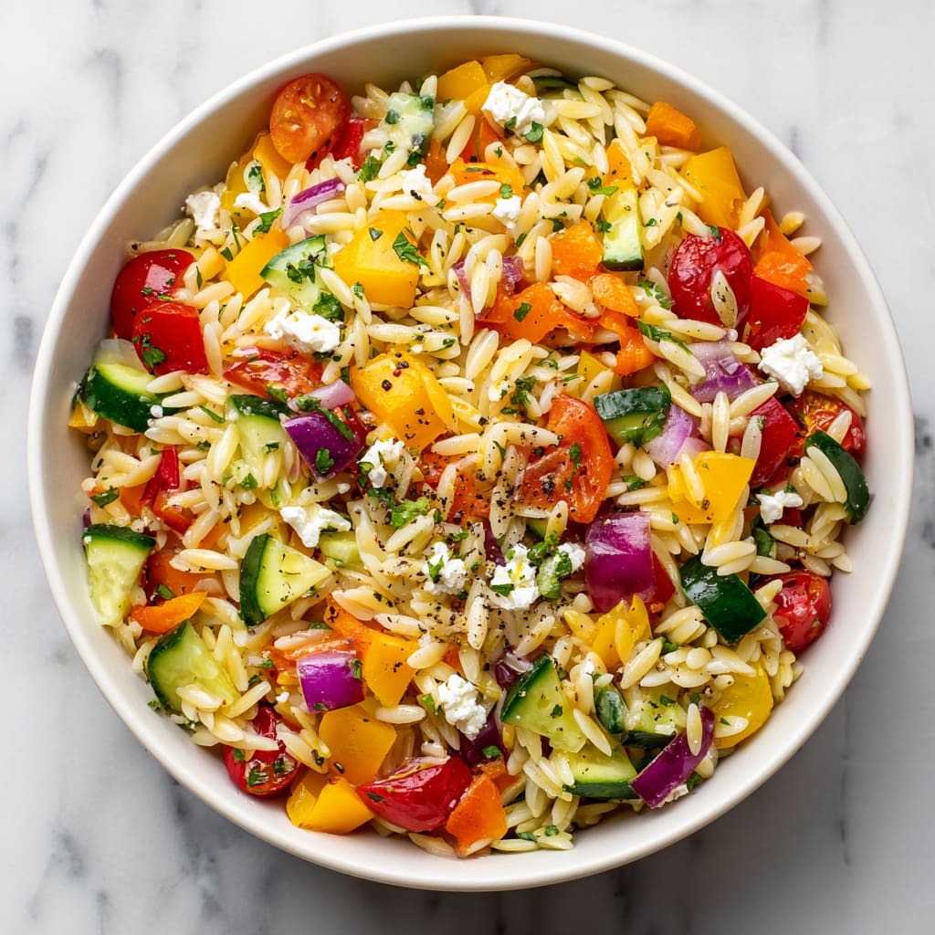 Rainbow Orzo Salad