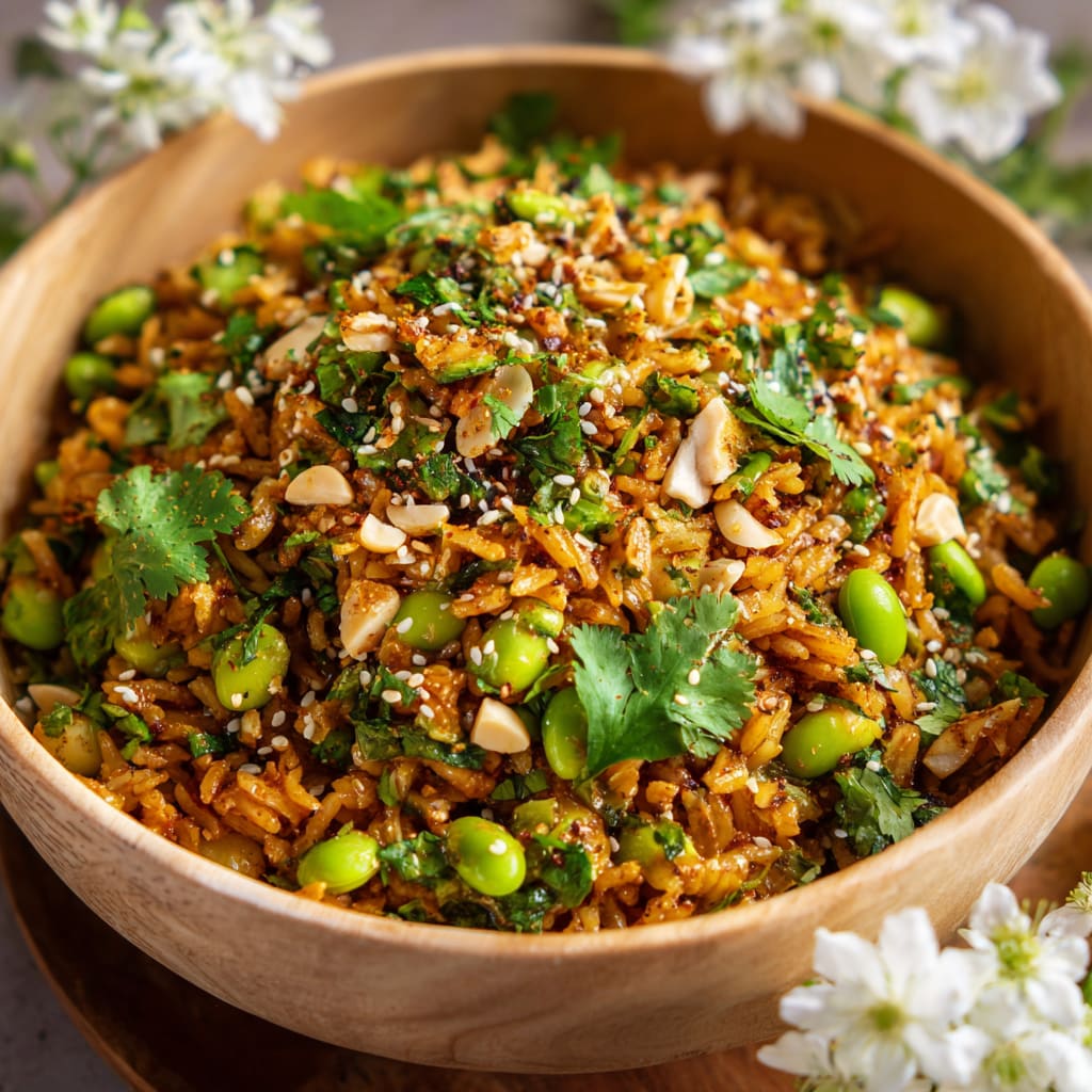 Satay Crispy Rice Salad