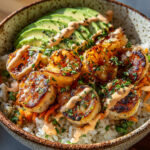 Shrimp Rice Bowls with Spicy Mayo