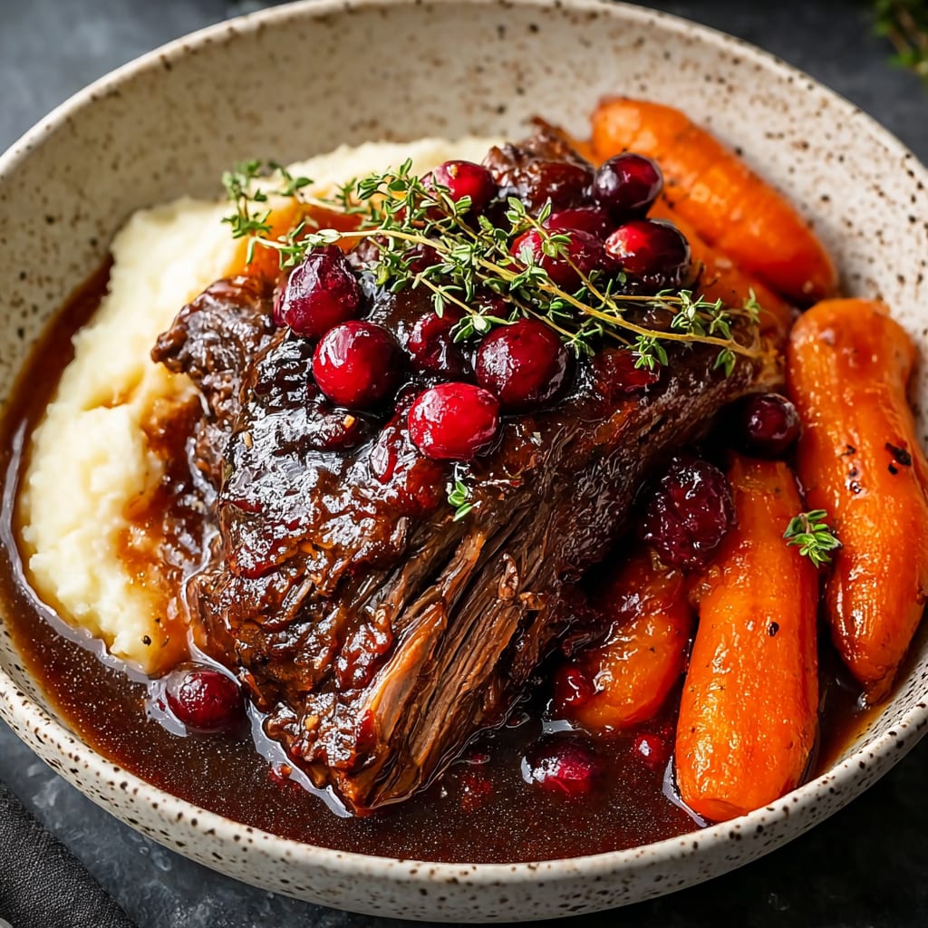 Slow-Braised Cranberry Maple Beef Roast
