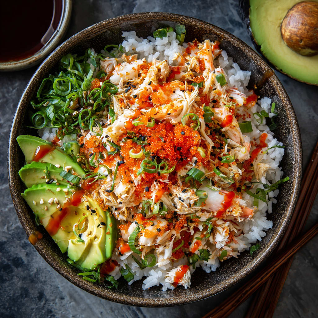 Spicy Crab Sushi Bowls