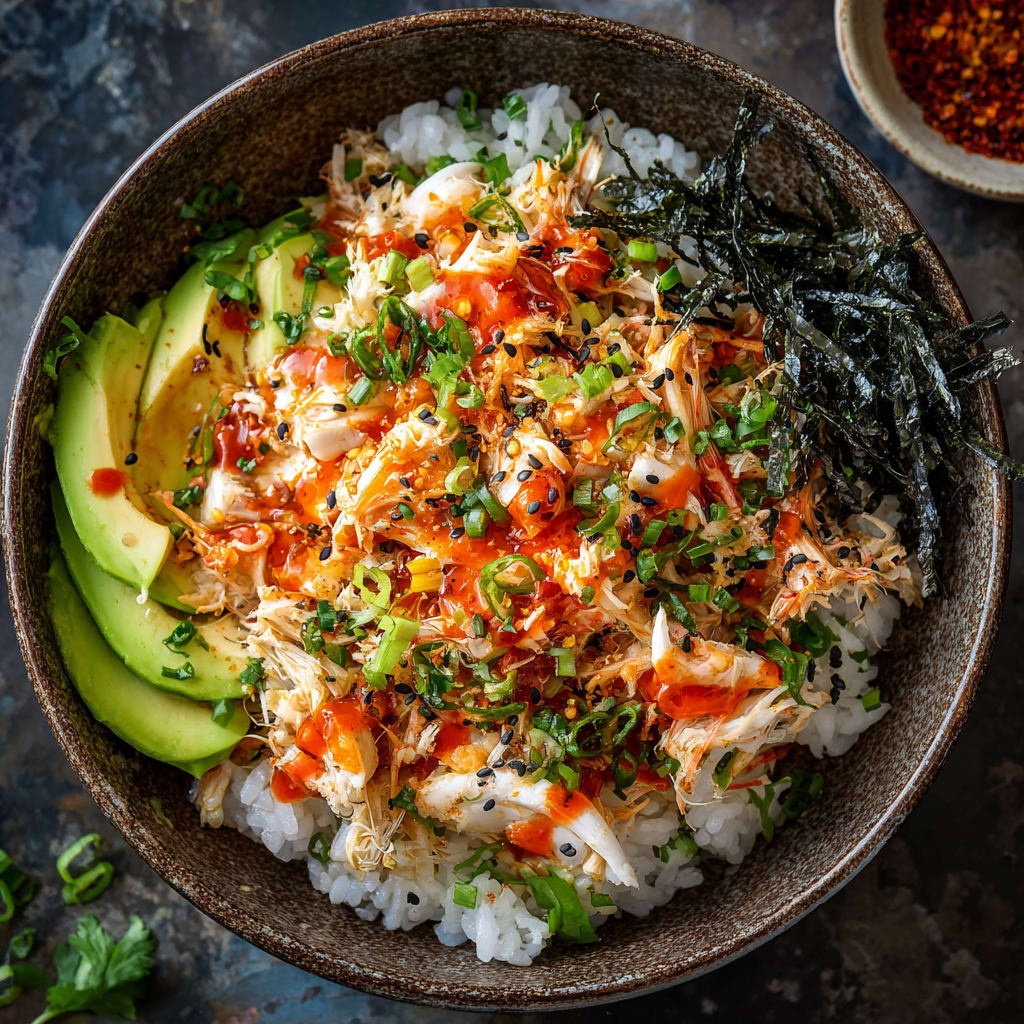 Spicy Crab Sushi Bowls