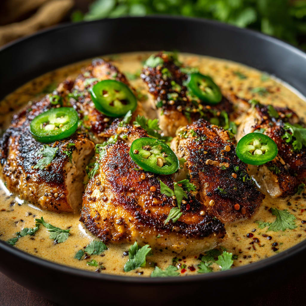 Spicy Jalapeno Chicken with Creamy Sauce