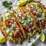 Spicy Shrimp Tacos with Garlic Cilantro Lime Slaw