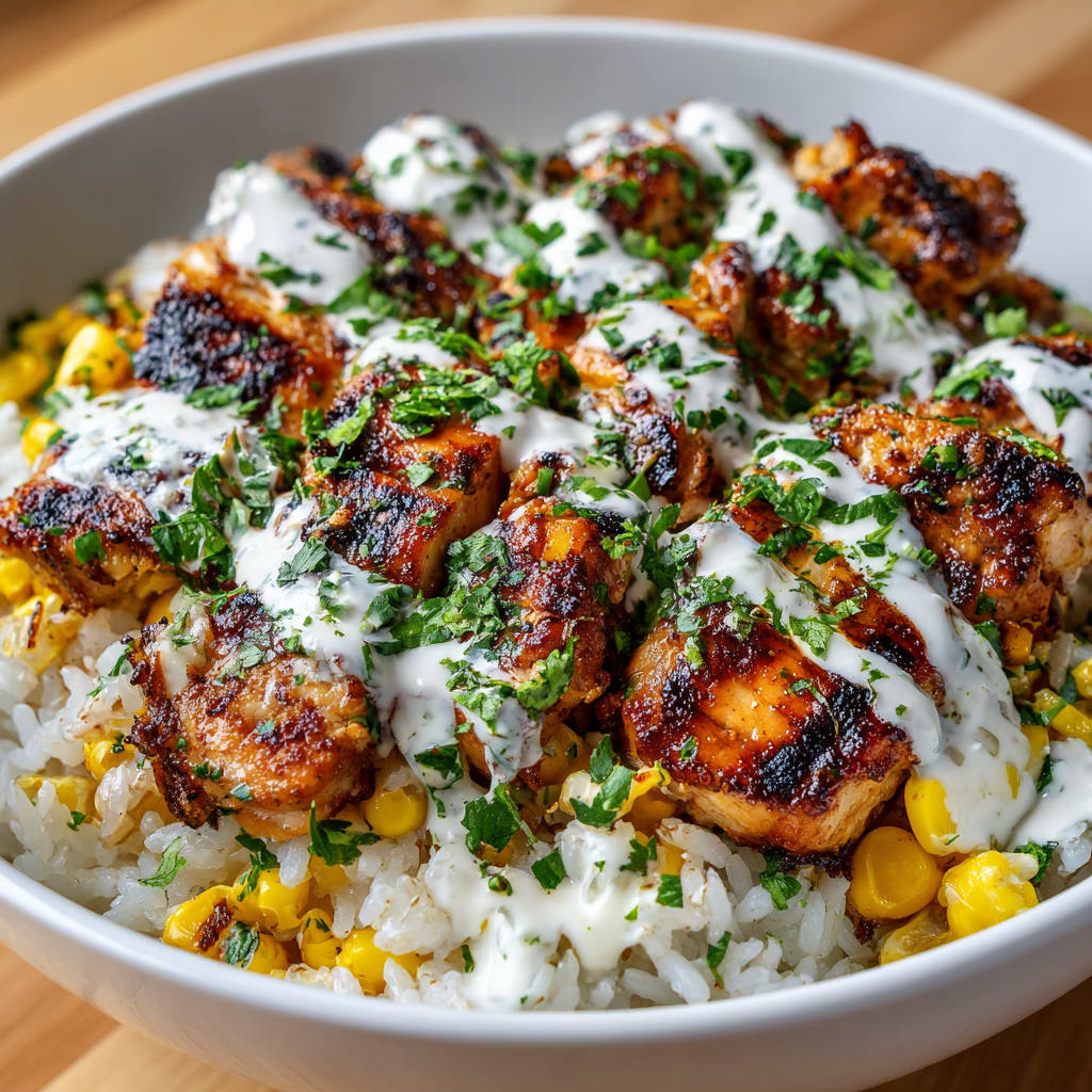 Street Corn Chicken Rice Bowl