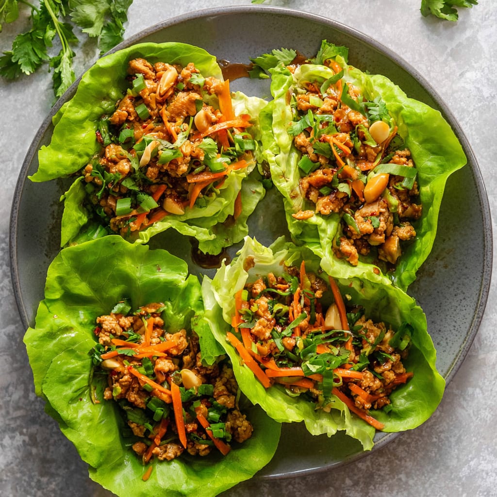 Thai Chicken Lettuce Wraps
