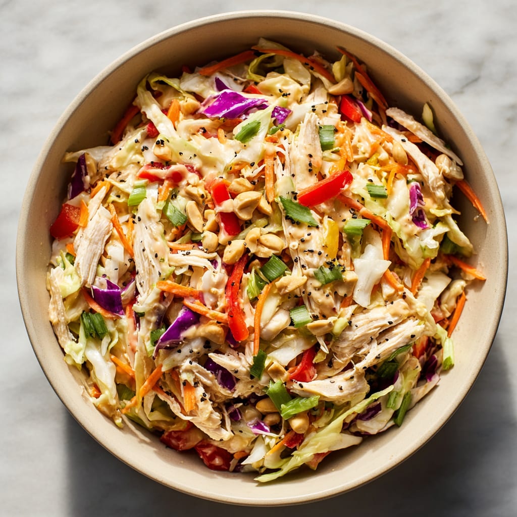 Thai Chicken Salad with Peanut Dressing