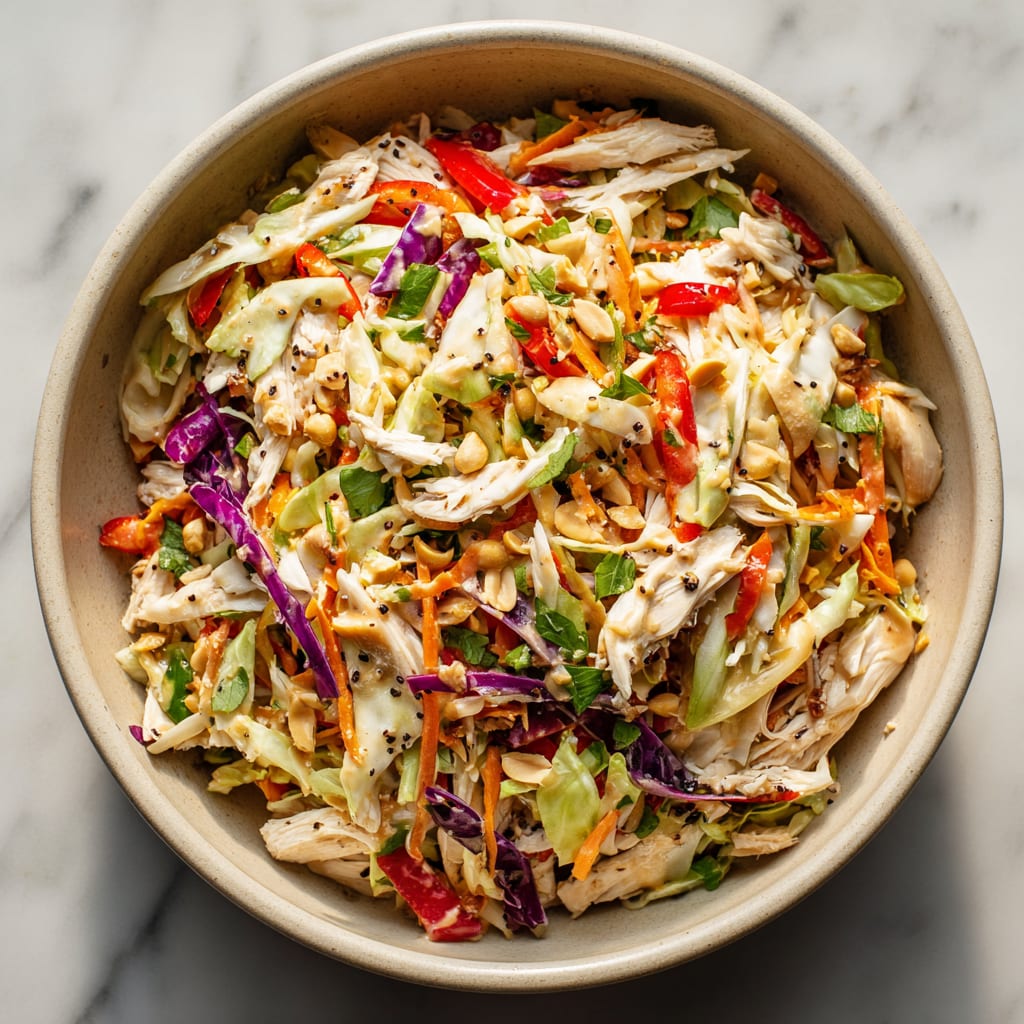 Thai Chicken Salad with Peanut Dressing