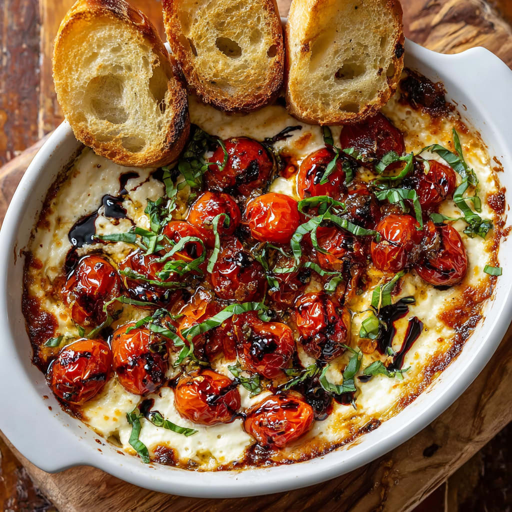 Three-Cheese Tomato Bruschetta Dip