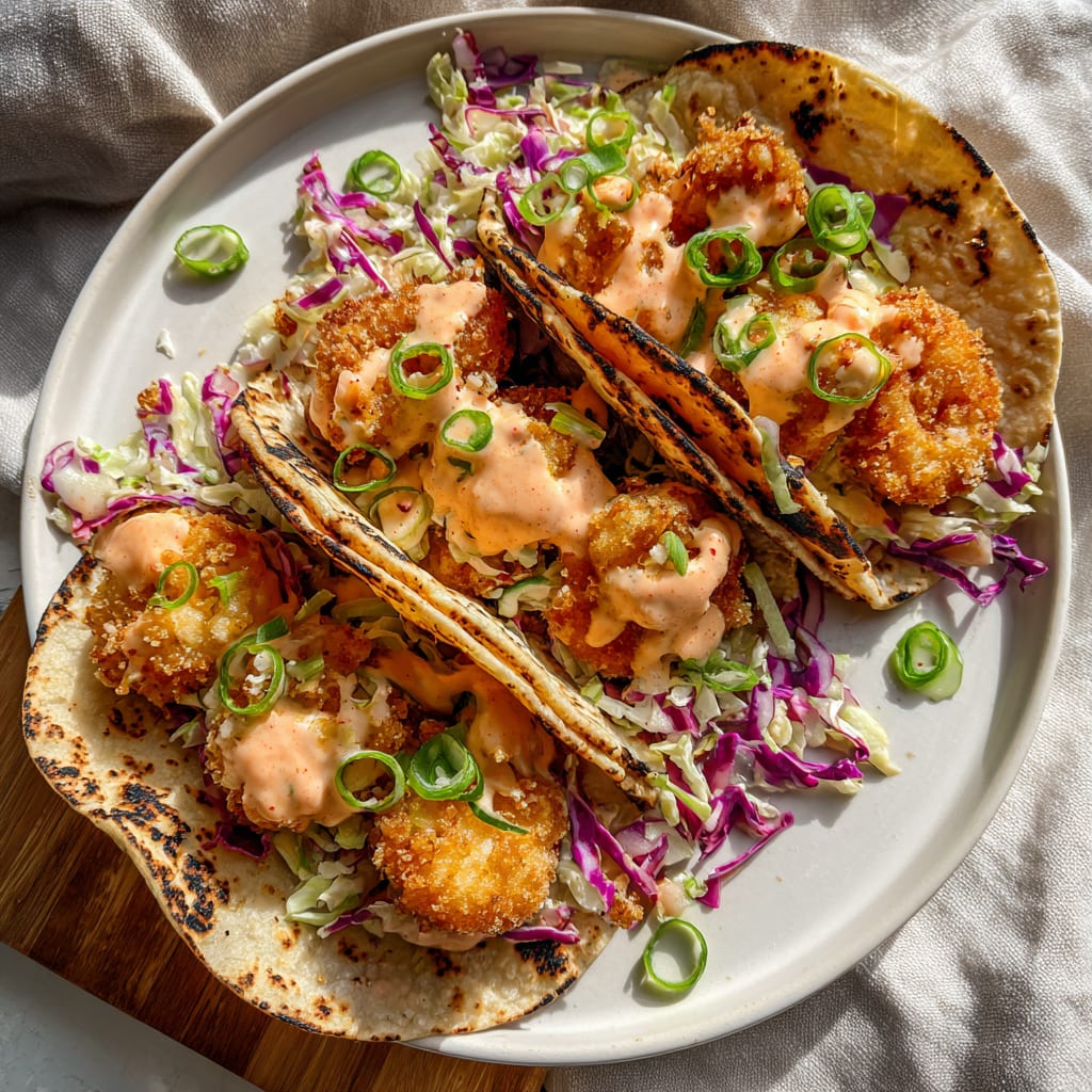 Air Fryer Bang Bang Shrimp Tacos