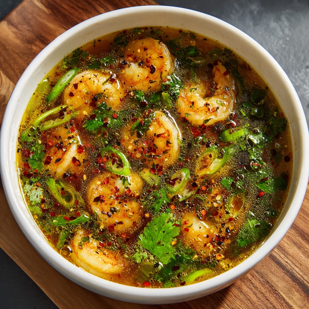 Miso-Ginger Lemon Shrimp Detox Broth