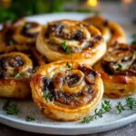 Savory Mushroom Cheese Pinwheels