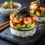 Spicy Shrimp Sushi Stacks