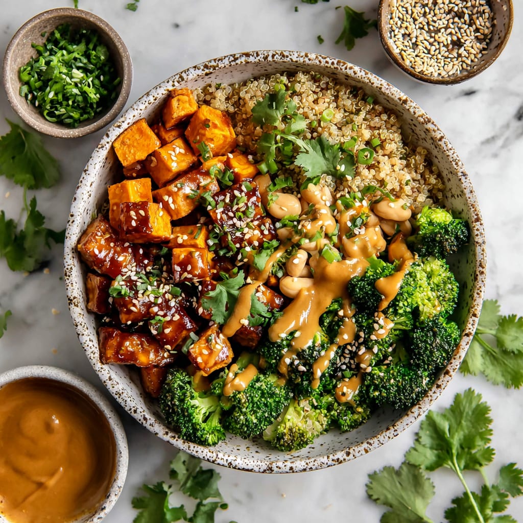 Thai Peanut Sweet Potato Buddha Bowl